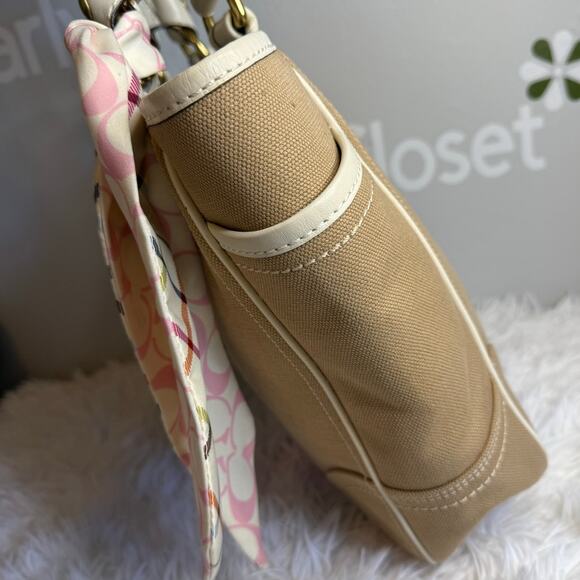 y2k COACH 2008 11791 Heritage Striped Tote Handbag - Picture 9 of 10